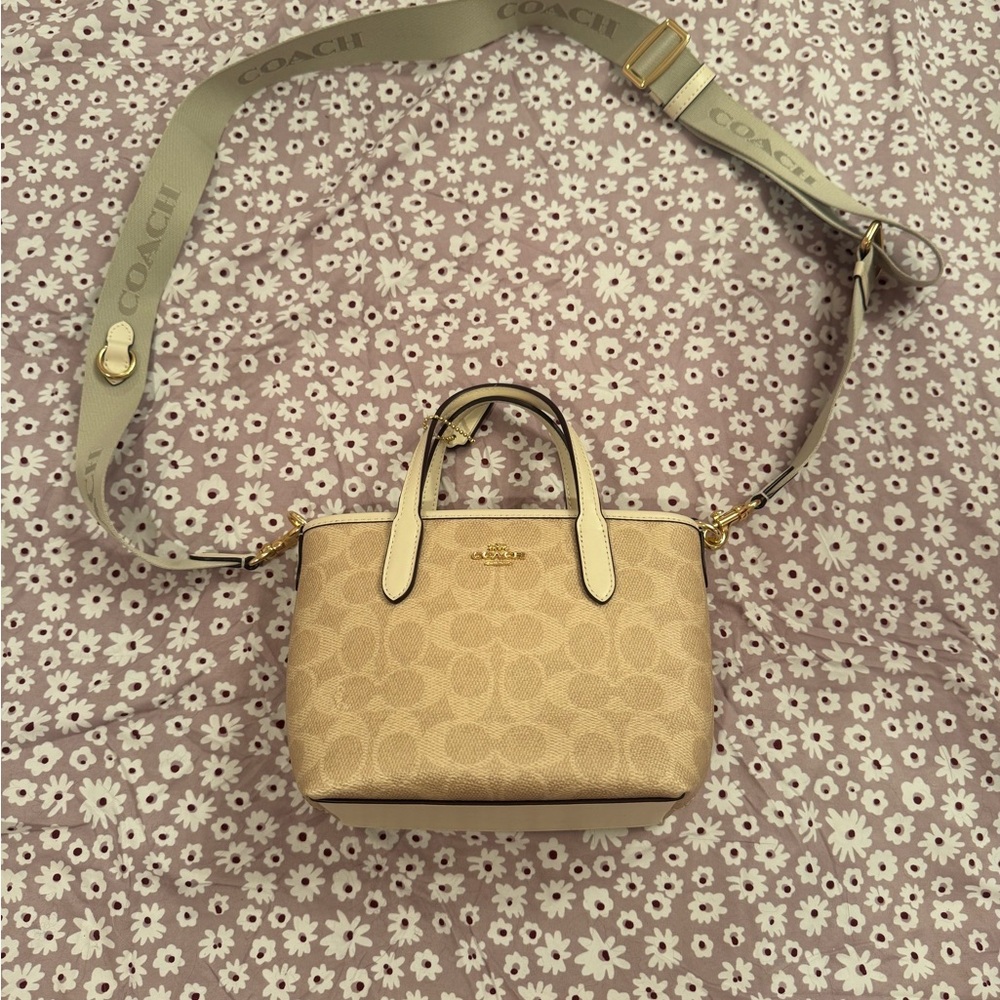 Coach Beige Signature Crossbody Bag